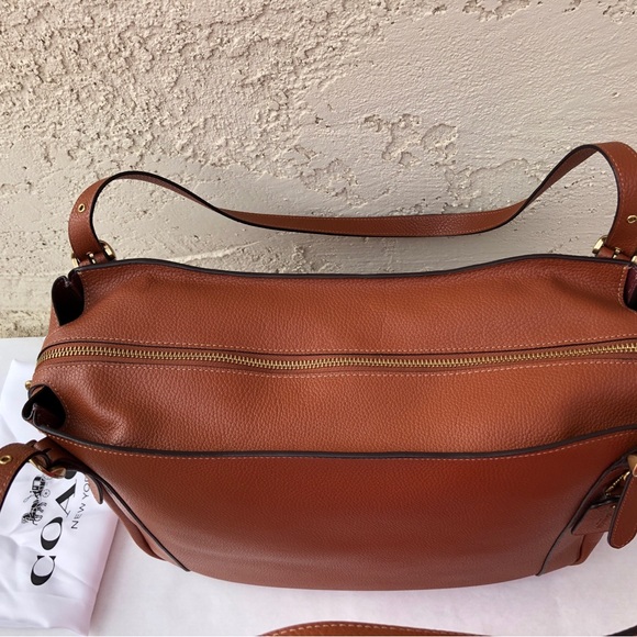 NWT COACH C8353 Alana Pebble Leather Tote - B4/Saddle Color, Dust Bag Included - Picture 9 of 14